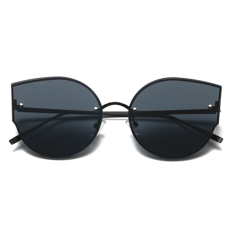 Кошачий глаз солнцезащитные очки Для женщин без оправы Брендовая Дизайнерская