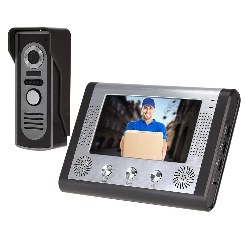 

Home 7" LCD monitor Speakerphone intercom Color Video Door Phone System