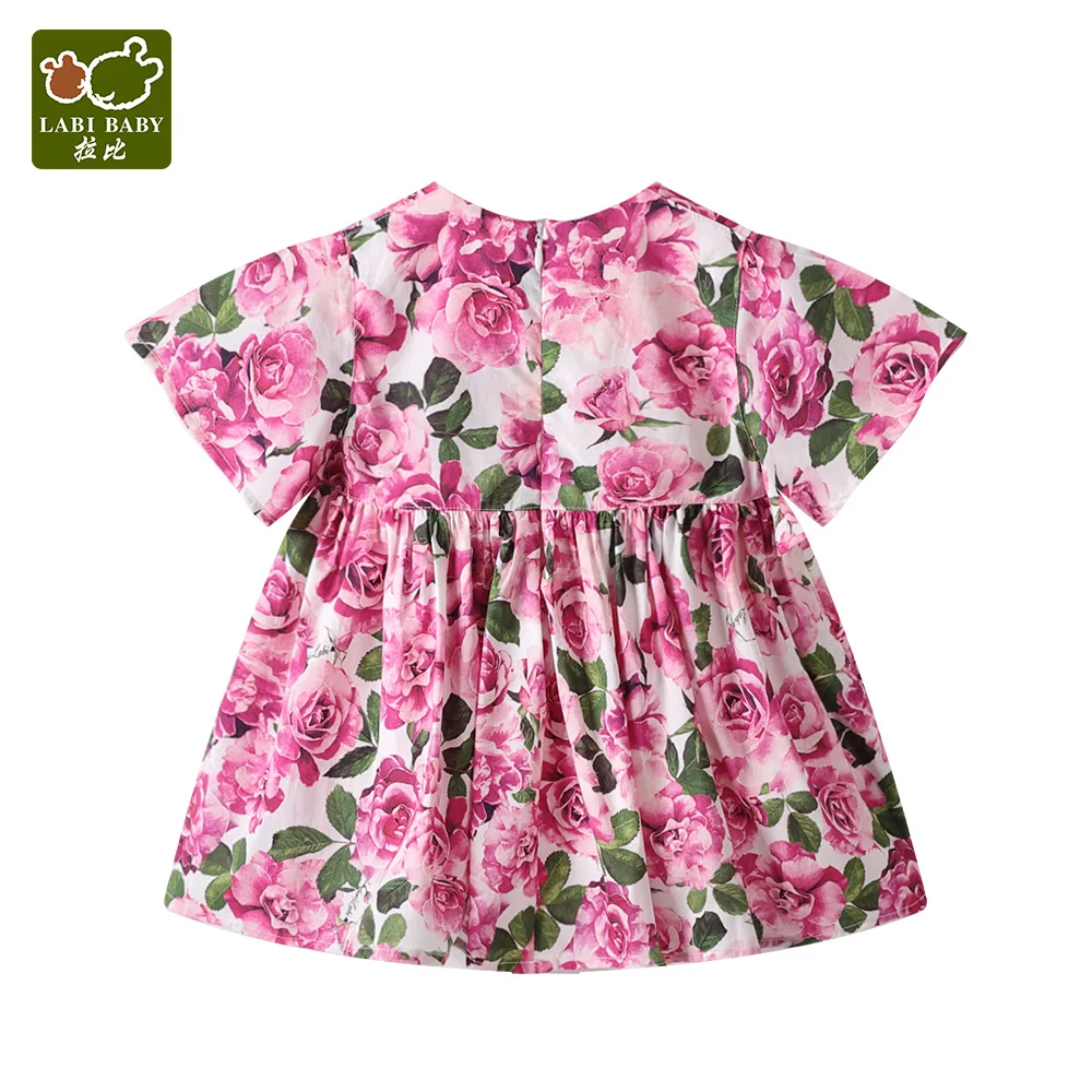 Floral Dress Girls Cotton Summer Short Sleeve Kids Outdoor Party Clothes платье для девочки | Детская одежда и