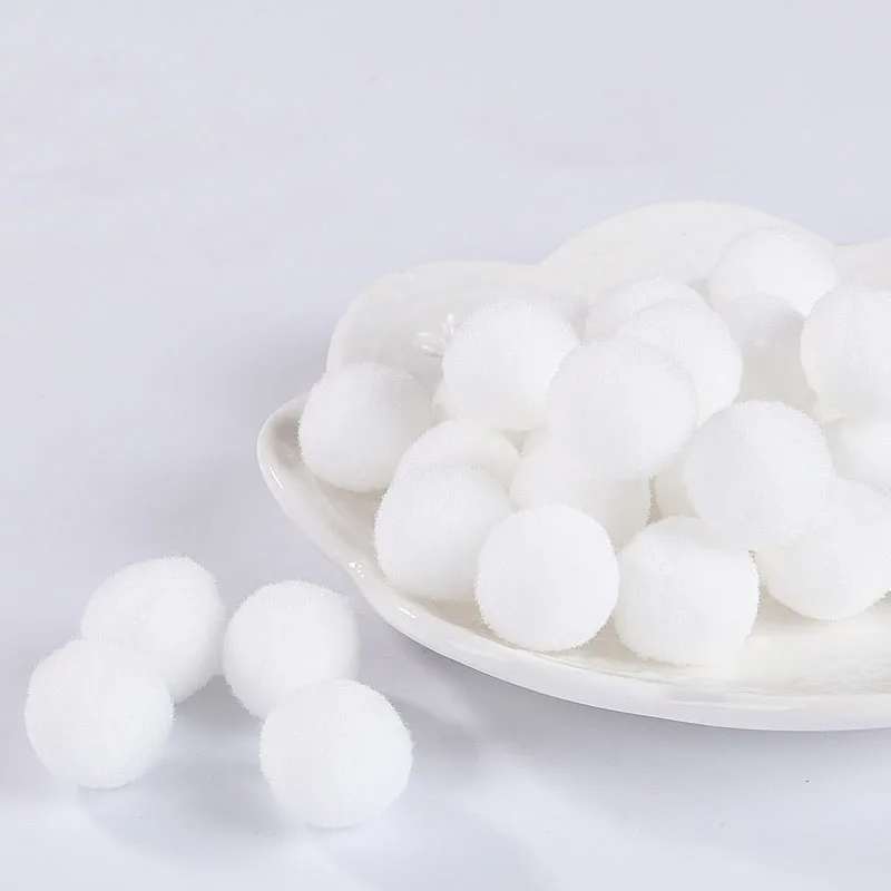 16 White 100 шт помпоны 25 мм помпоны шарики для DIY вечерние украшения дома сада свадьбы швейная одежда детские игрушки аксессуары - Цвет: 16 White