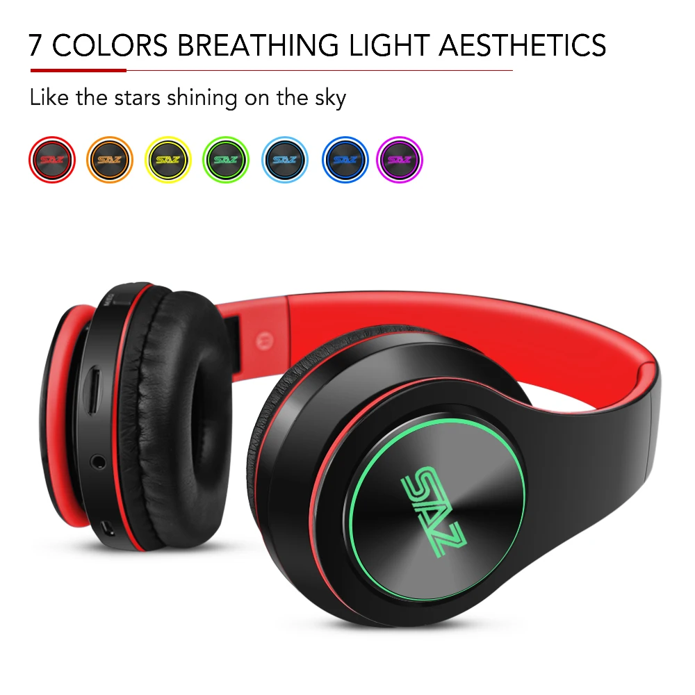 NUFANGYK Bluetooth наушники спортивные светящиеся с микрофоном для телефонов xiaomi лучшие