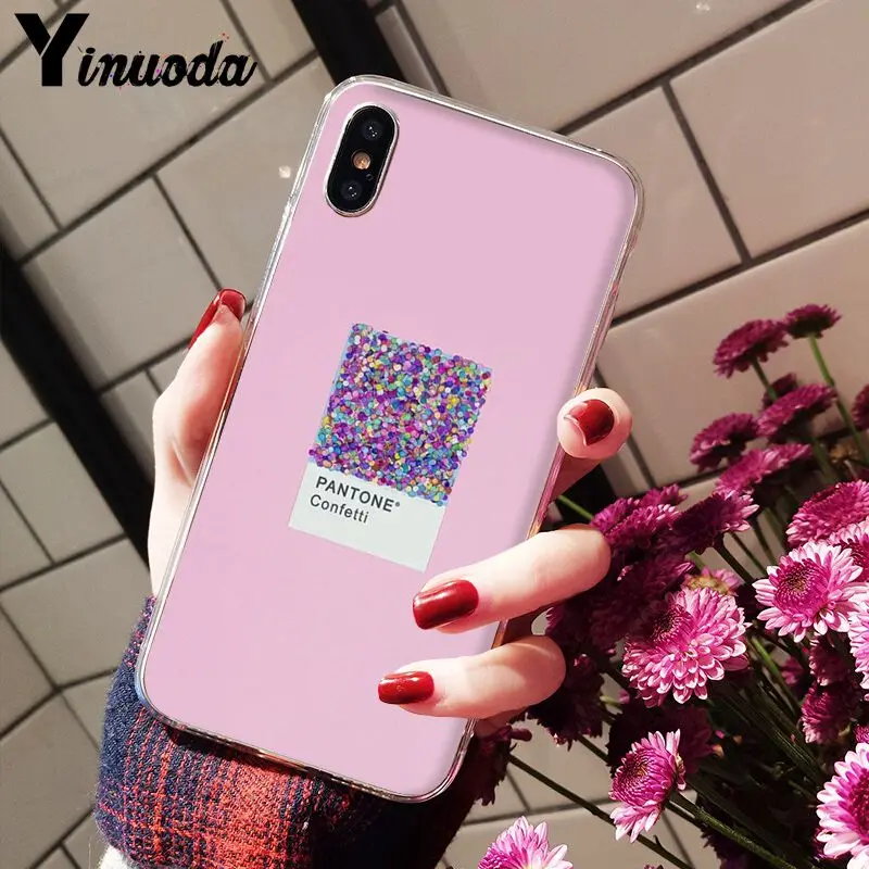 Yinuoda Pantone Мягкий силиконовый чехол для телефона из ТПУ ярких цветов Apple iPhone 8 7 6 6S Plus