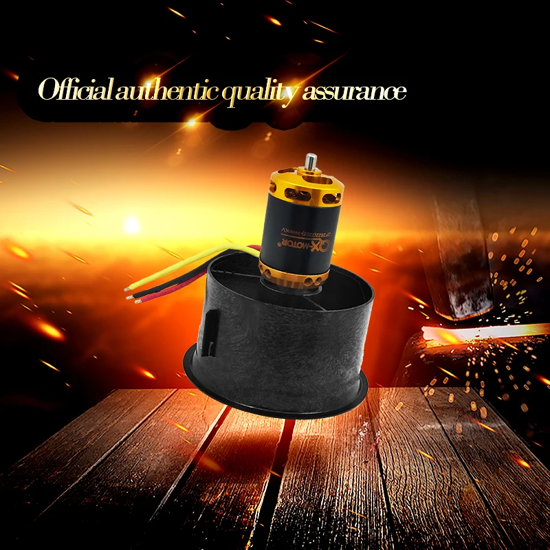 QX MOTOR DIY Дрон 64 мм EDF Set 2822 3800KV бесщеточный двигатель с 12 лезвиями Ducted Fan для