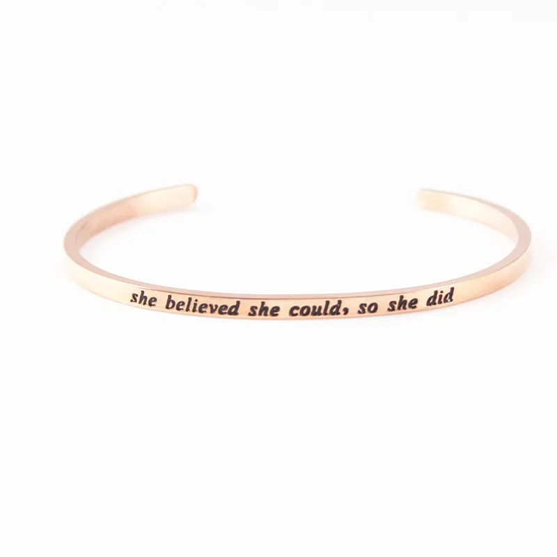 Браслет цвета розовое золото для женщин браслеты из нержавеющей стали