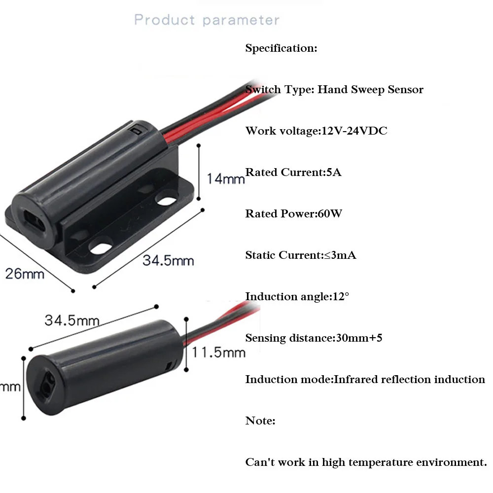 12 V-24 V 5A ручная развертка переключатель ИК движения Сенсор переключатель для шкафа светильник для шкафа лампа