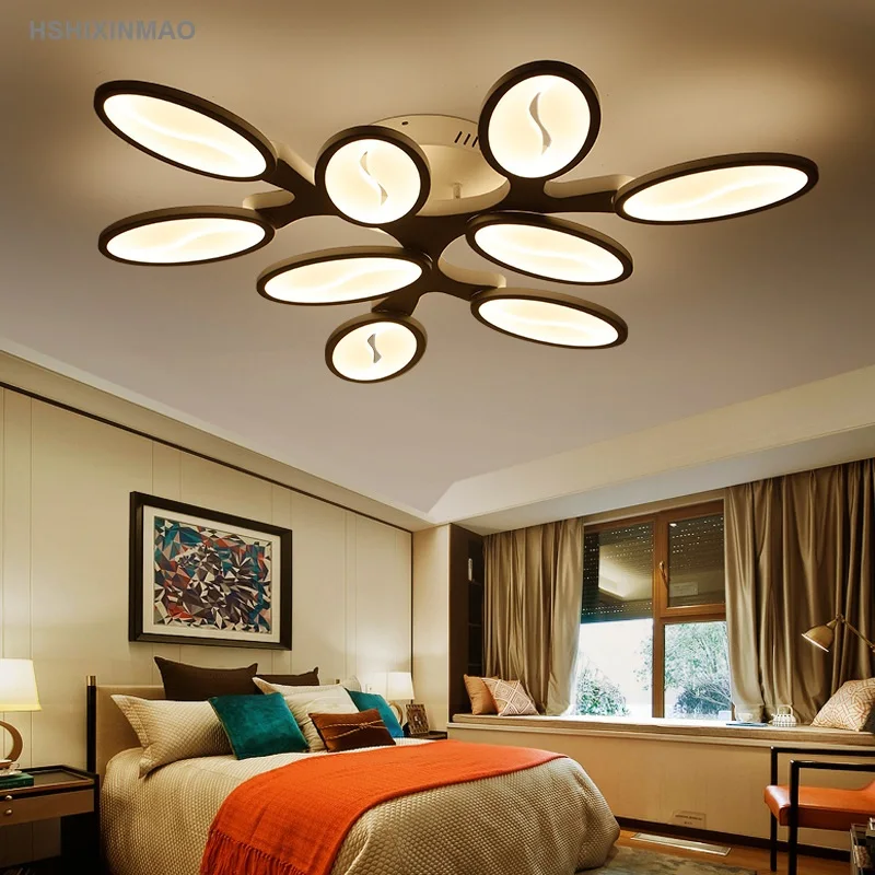 

Postmodern Simple Living Room Ceiling Light Individuality Creative Bedroom Lamp Villa Tree Leaves Ceiling Lighting Fixtures