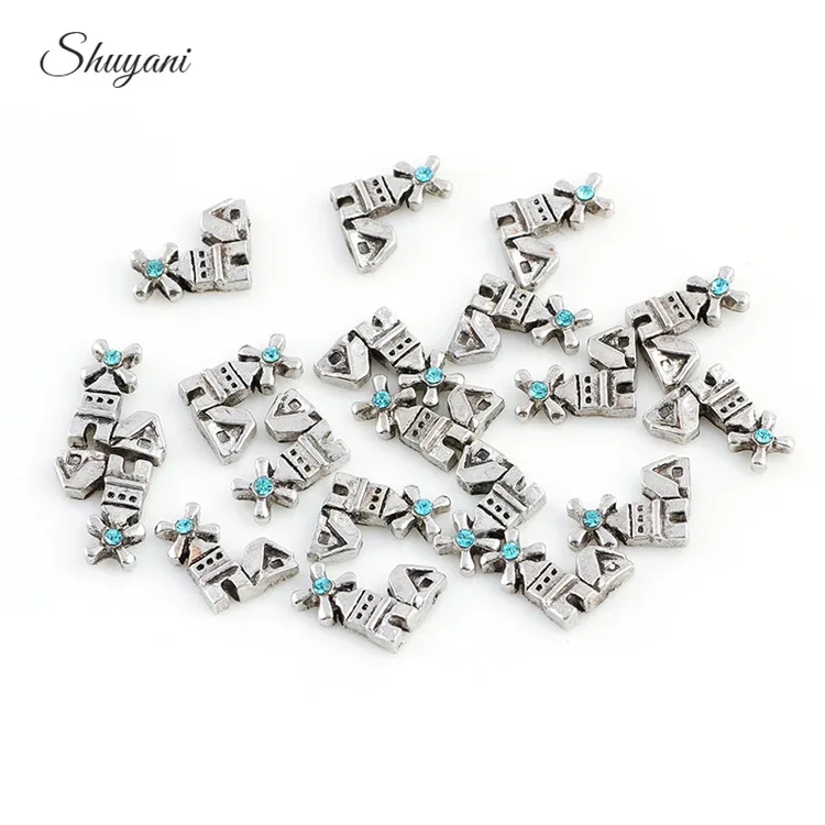 20 шт./лот Бесплатная доставка Кристальные подвески в виде замка для подвесок с