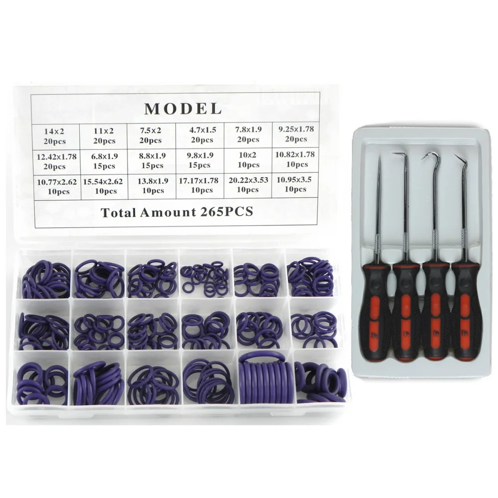 Инструмент для снятия крючков уплотнительных колец 4 шт. с фиолетовым 265 набор |