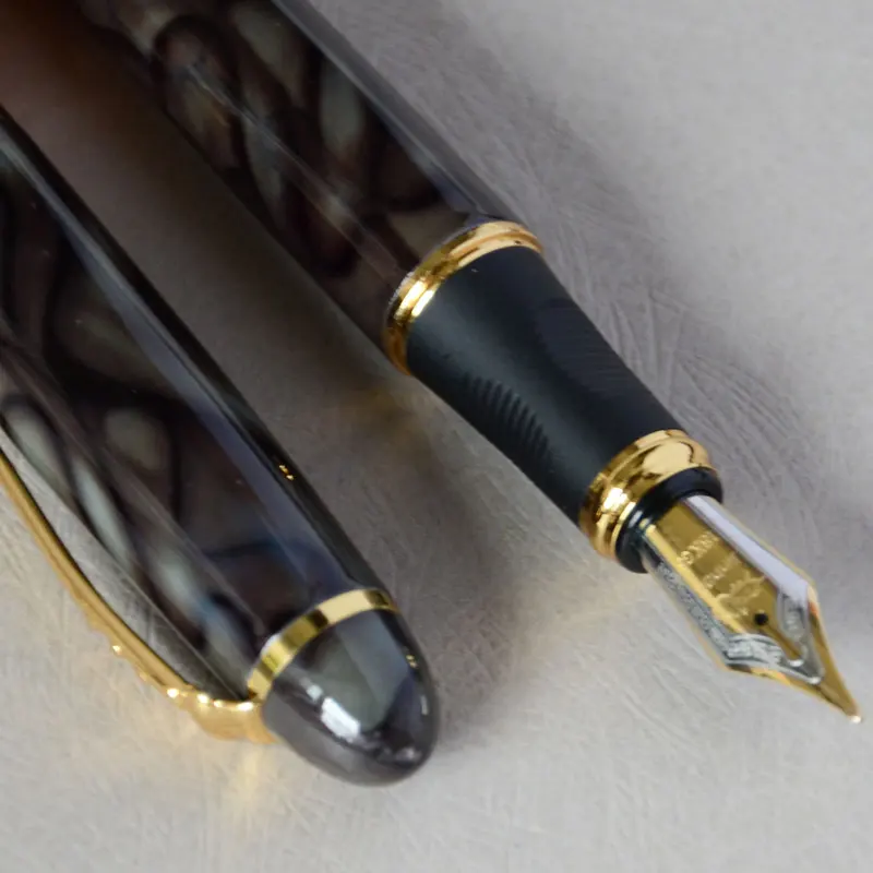 Перьевая ручка 0,7 мм перо с широким основанием 18KGP JINHAO X450 роскошный синий мраморный офисный Черный Серый Серебряный Зеленый 11 видов цветов Селективный лучший подарок