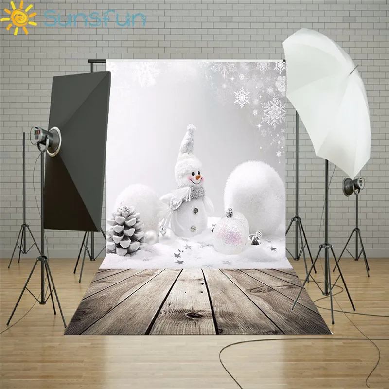3x5 футов Виниловый фон для фотосъемки с рождественской тематикой Снеговик фотофоны для студийной фотосессии 0,9 м x 1,5 м HB14