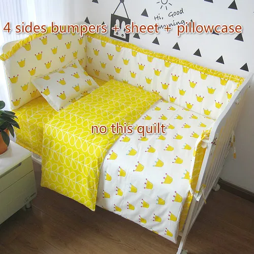 6 pcs set 6 шт. постельных принадлежностей, постельное белье для новорожденных малышей, Детские бамперы с защитой от столкновений, моющаяся детская кроватка, Комплект постельного белья для малышей, комплект бамперов для кроватки - Цвет: 6 pcs set