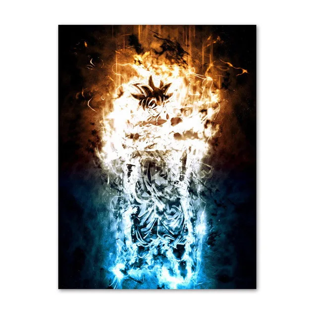 ZZ11924-04 Nordic Dragon Ball Супер Аниме Манга плакаты и принты Saiyan сын Goku vegeta Jiren стены книги по искусству холст картины дома деко - Цвет: ZZ11924-04