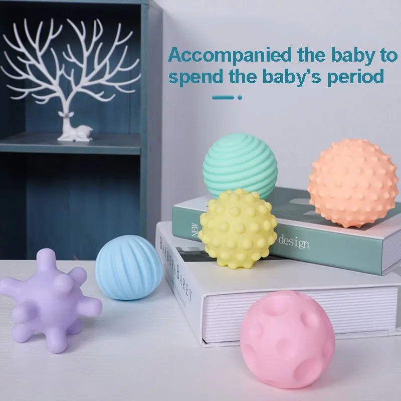 6 шт./компл. ручной сенсорных детские игрушки резиновые текстурированные мульти