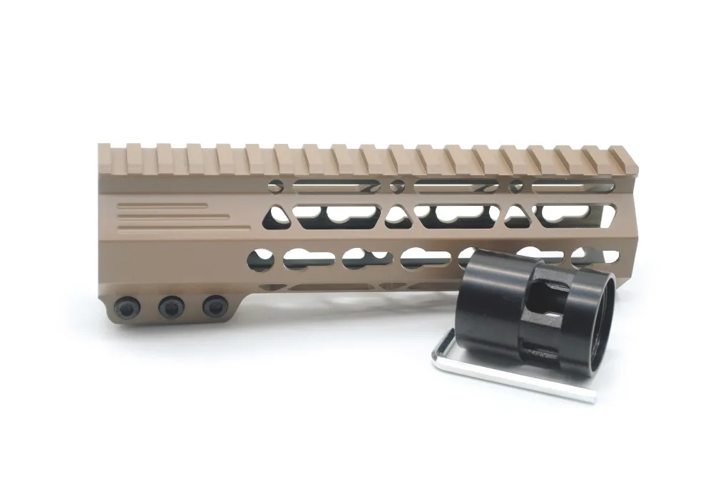 7 дюймов загар зажимной стиль свободный поплавок Пикатинни рельсы Keymod Handguard со