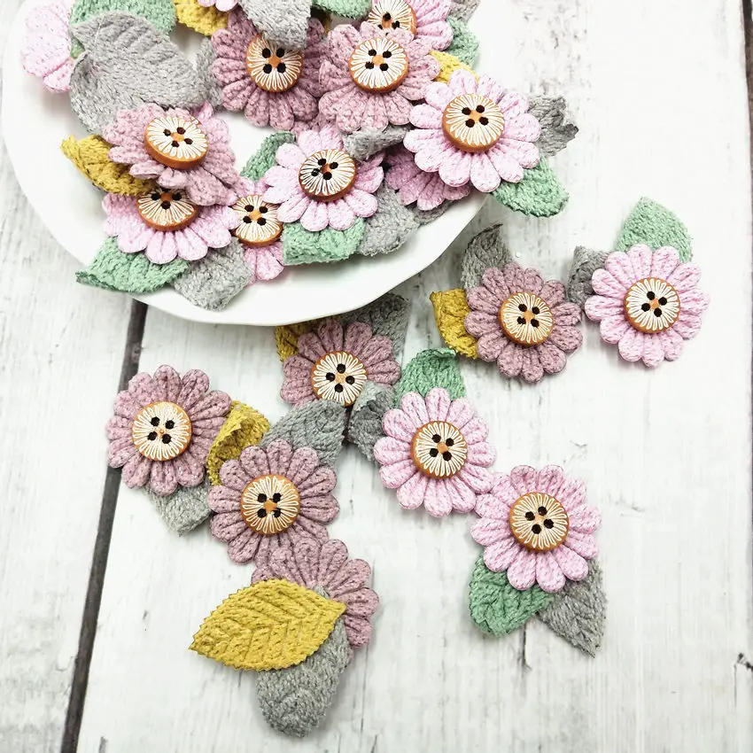 20 шт. ручная работа Подсолнух рукоделие Вязание DIY Одежда ремесла головные уборы