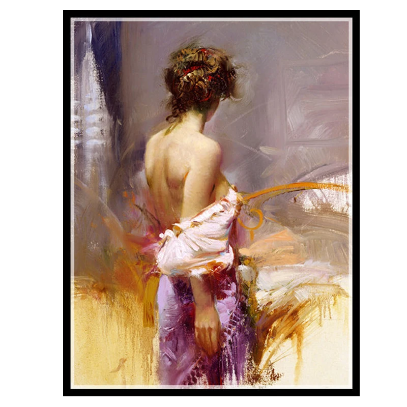 

Needlework DIY DMC 14CT unprinted Cross stitch kits For Embroidery A Young Woman Home Decor Counted Cross-Stitching embroidered