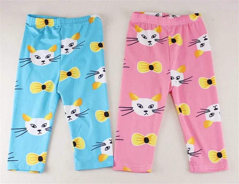 Розничная продажа штаны-капри до колена с принтом для девочек от 3 10 лет цветов