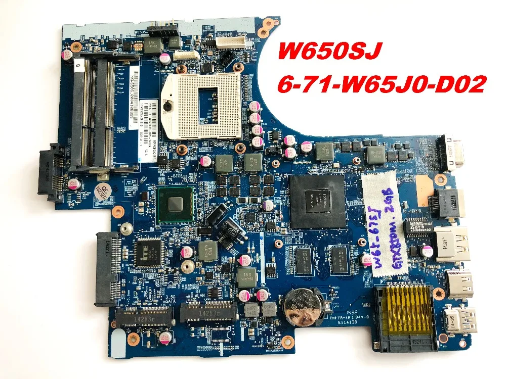 Оригинальная материнская плата Hasee для Clevo God of War w650j 5 6 71 W65J0 D01 DDR3 100%