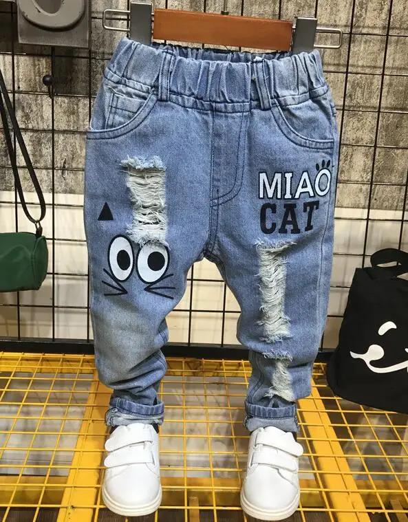 jeans Модный комплект одежды для мальчиков, Детская толстовка в полоску и джинсы, комплект детской одежды из 2 предметов, спортивный комплект для мальчиков 2-6 лет - Цвет: jeans