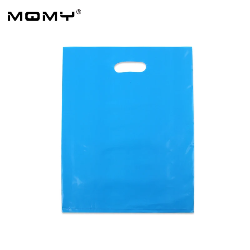 Blue 45x55 см Pe упаковка шоппинг персонализированная одежда подарок дизайн переноски футболка упаковка биоразлагаемая логотип пластиковый пакет - Цвет: Blue