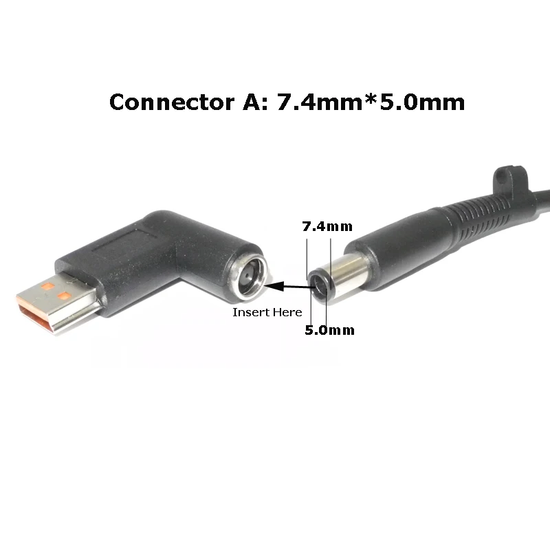 Dc Jack Power Socket Plug for Lenovo Yoga 4 Pro 900S Yoga3 11 1170 11Pro 13-5Y70 5Y711 DC7.4mm Female to USB Connector Male |