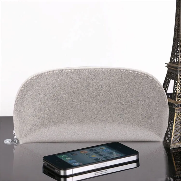 Сумка для макияжа женская из лакированной кожи конфетная однотонная на молнии|make