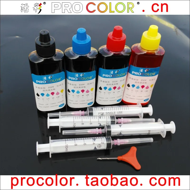 

PROCOLOR PG545XL PG-545 XL Pigment ink CL-546XL Dye ink refill kit for Canon Pixma MG 2950 3050 3051 3053 MX495 Inkjet printer