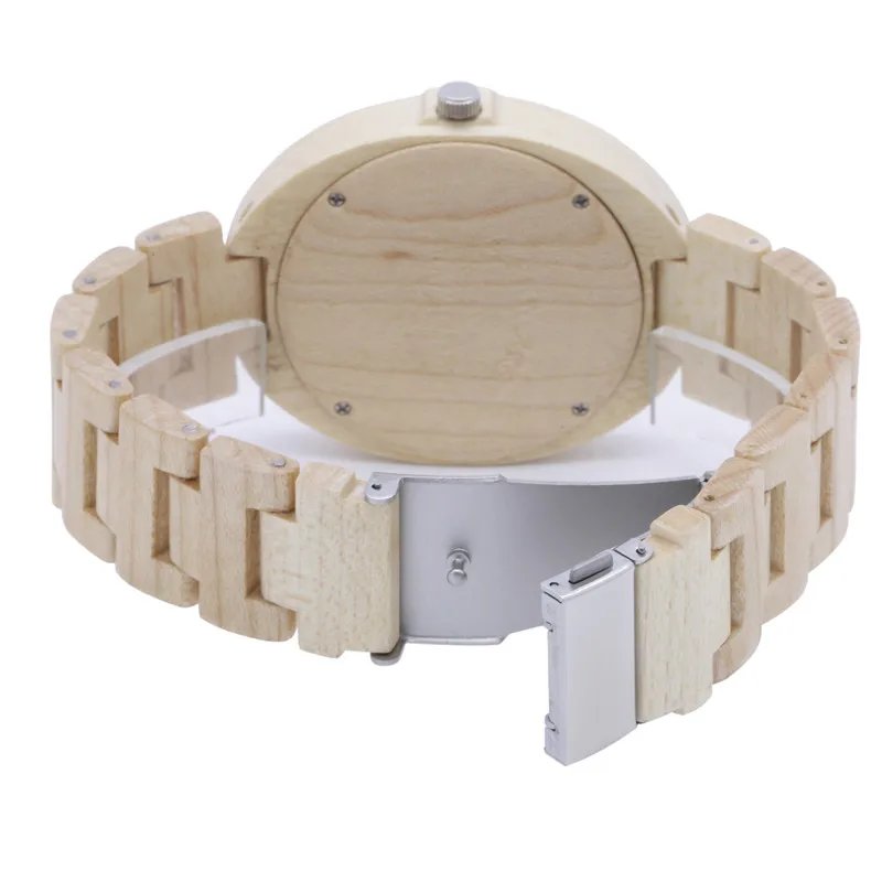 Женские часы 2018 новогодний подарок модные кварцевые с кленовой поверхностью