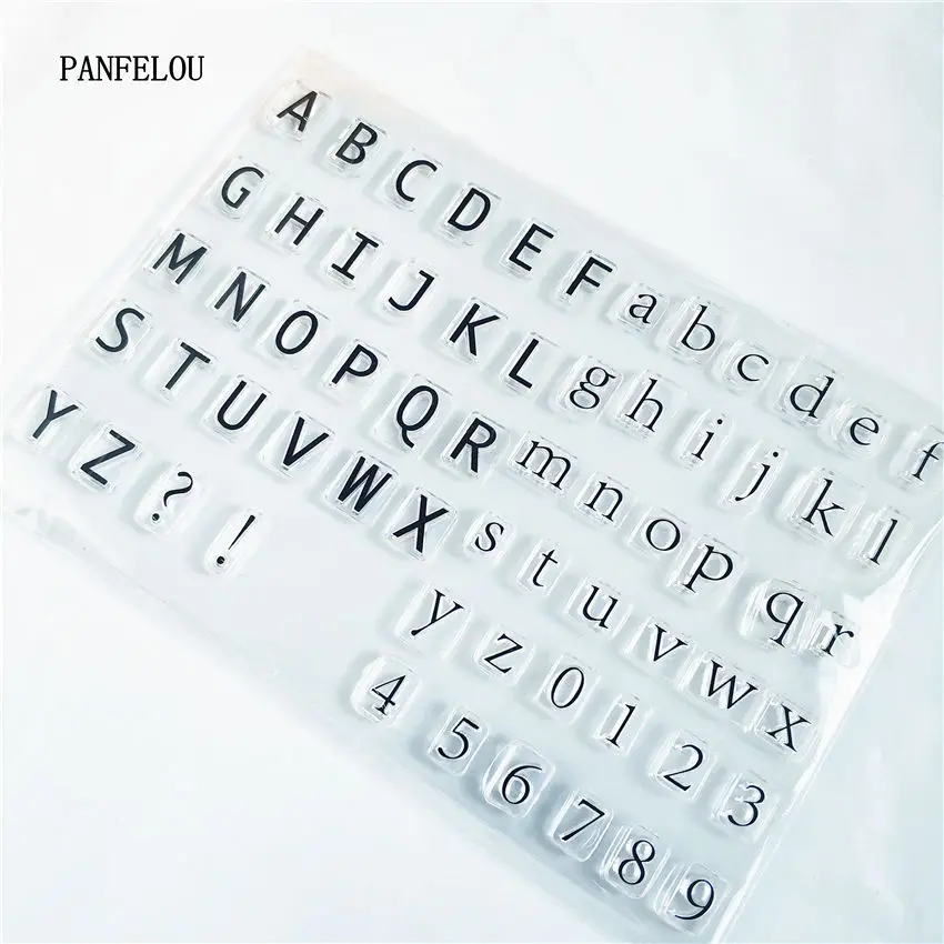 PANFELOU комбинация букв прозрачный силиконовый штамп/печать DIY Скрапбукинг/фотоальбом Декоративные прозрачные штамп листы