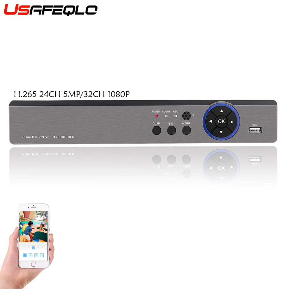 USAFEQLO H.265 1HDD чехол 32CH CCTV NVR 1080P 5M 4K сетевой видеорегистратор Onvif 2 0 для IP камеры 8 Мп