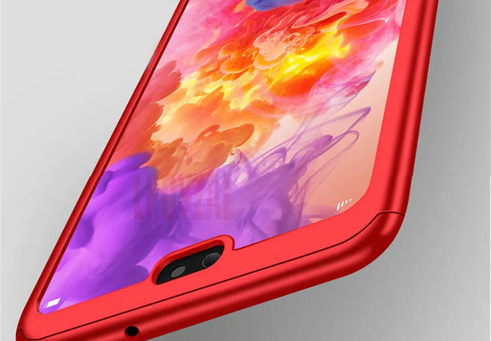 360 Full Protective Case For Huawei P30 P20 Pro Mate 20 Lite Nova 3 3i 4 P10 P9 Honor 10 9 Lite 8X Hard PC Cover Case With Glass