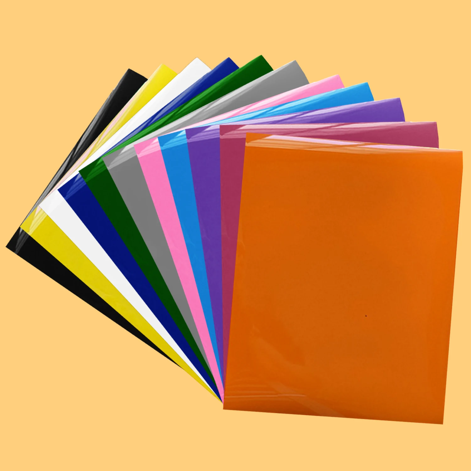 12 листов Ассорти Цвета ПВХ теплообмена винил Бумага для футболки обувь фартуки