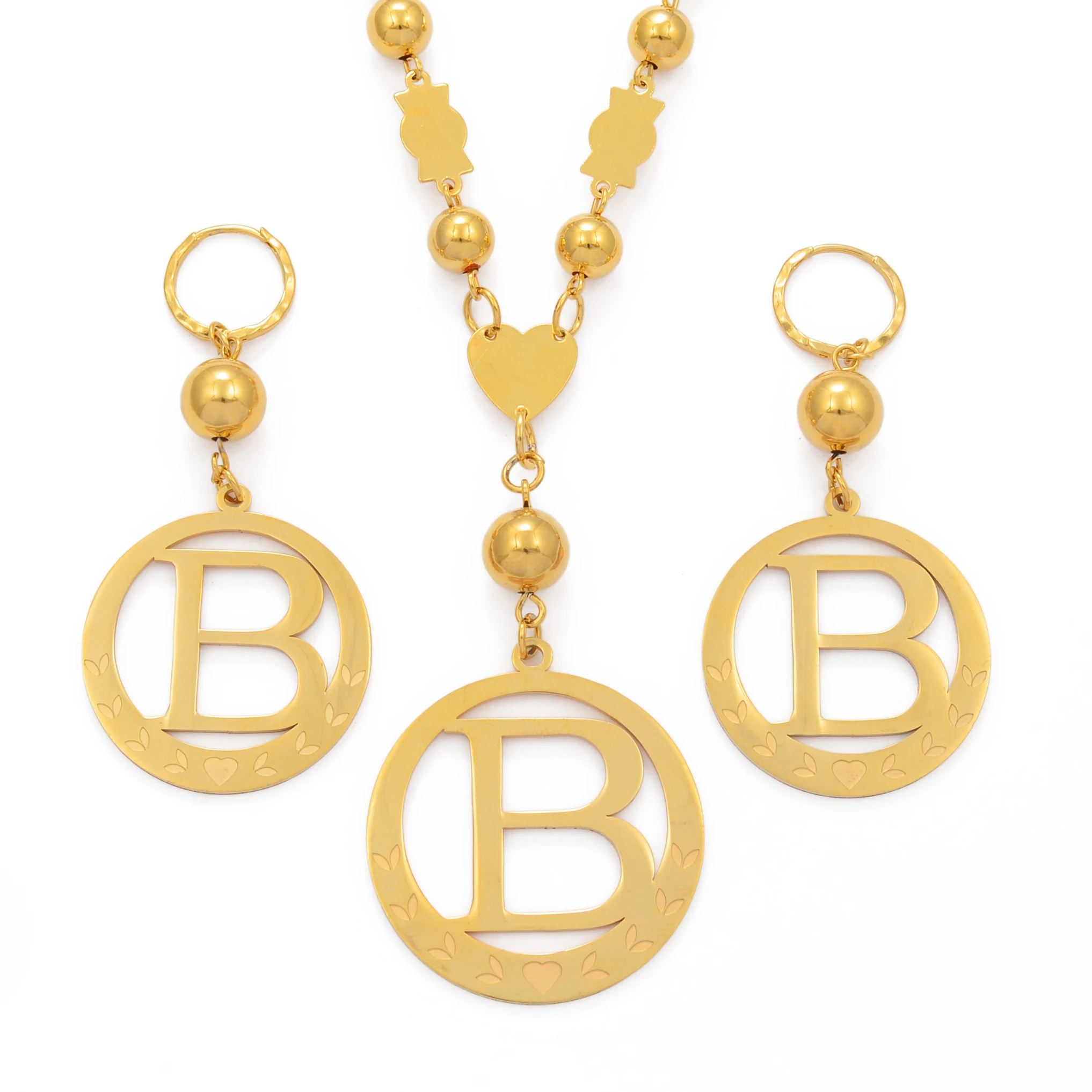 Big Size Letters Set Pendant Necklaces & Spring-Ring Gold Color Micronesia Alphabet English Initial Letter A-Z Jewelry | Украшения и