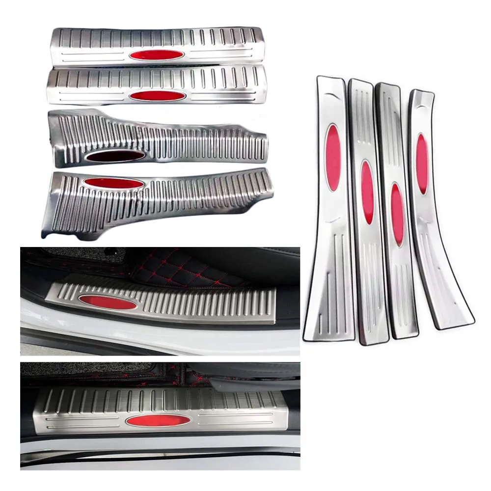 Для Jeep Compass 2017 Боковая дверь Накладка на порог внутренняя Добро пожаловать педаль