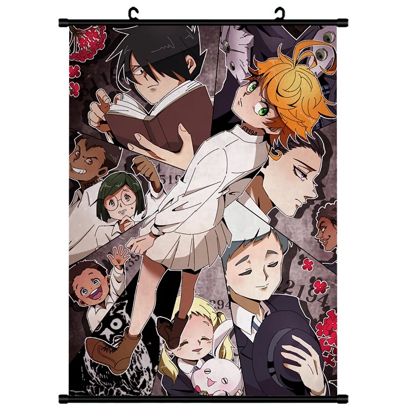 Yakusoku no Neverland Норман Эмма Рей аниме обещанный Невер настенный плакат подвесной