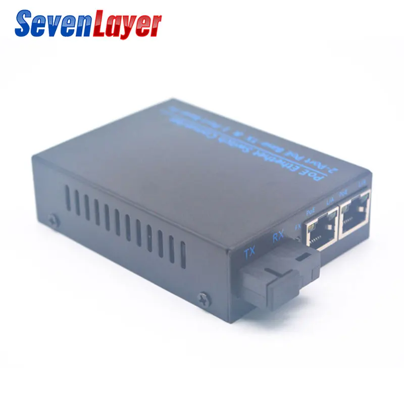 100 м двойной волоконный Ethernet волоконно-оптический коммутатор с 2 портами rj45 poe