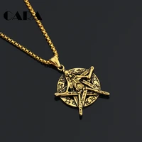 new 316l stainless steel indiviual mens necklace full skull star pendant necklace mens hiphop punk necklace cagf0403