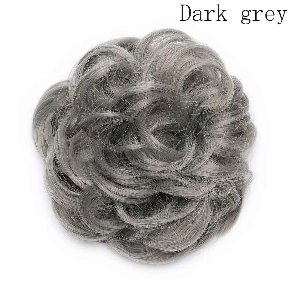 Dark grey SNOILITE синтетические шиньоны, резинки для наращивания, накладные волосы, накладные волосы - Цвет: Dark grey