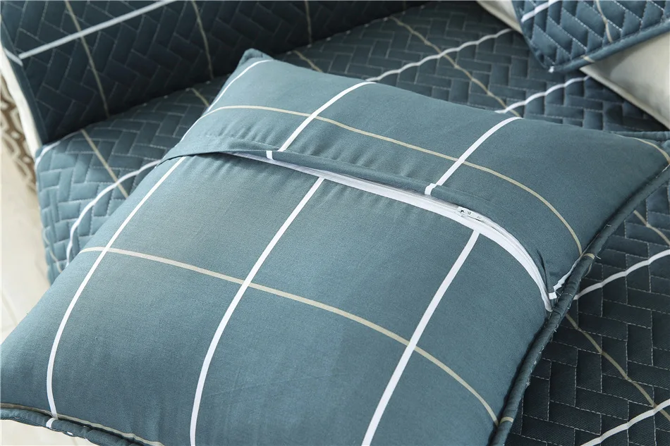 Скандинавский сетчатый полосатый Хлопковый чехол для дивана Осень Зима теплые