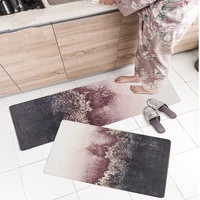 nordic ins style kitchen non slip oilproof household pvc leather mat bathroom door waterproof strip sunset clouds rug
