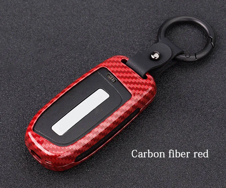 Carbon fiber red Автомобильные аксессуары для Jeep Grand Cherokee SRT Renegade Wrangler JK компас Автомобильный ключ сумка защитный чехол для ключей для автомобиля - Название цвета: Carbon fiber red