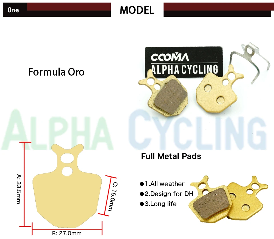 Велосипедные дисковые Тормозные колодки для формулы ORO K18 K24 PURO гигантского
