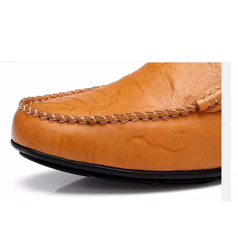 High quality Men Casual Shoes 2018 Fashion Leather Loafers Moccasins Slip On Men's Flats Male comfortable Shoe | Обувь