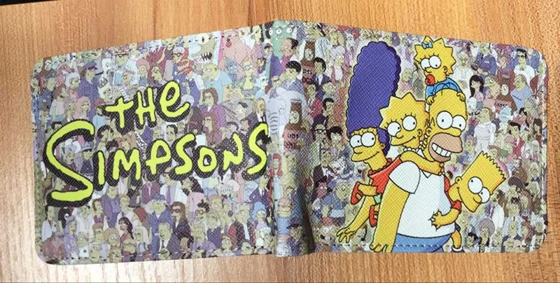 Simpsons B Новое поступление Аниме мультфильм кошелек Охотники за привидениями Звездные войны Zelda Супермен кредитный держатель для карт кошельки с персонажами мультфильмов - Цвет: Simpsons B