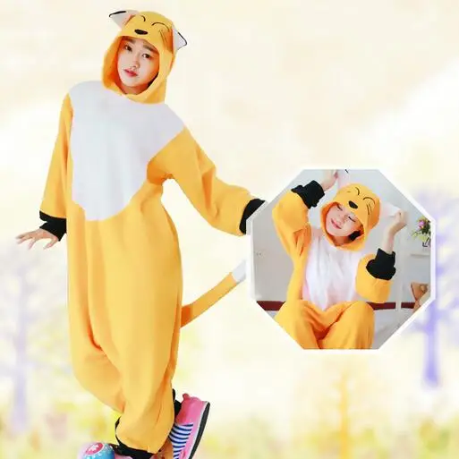 Пижама в виде апельсиновой лисы костюм для косплея животных коралловый Женский