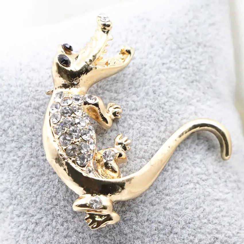 Charms Gold Color Animal Shape Pin and Brooch Zinc Alloy Breastpin Rhinestone Halloween Christmas Party Gifts Jewelry A653 | Украшения и