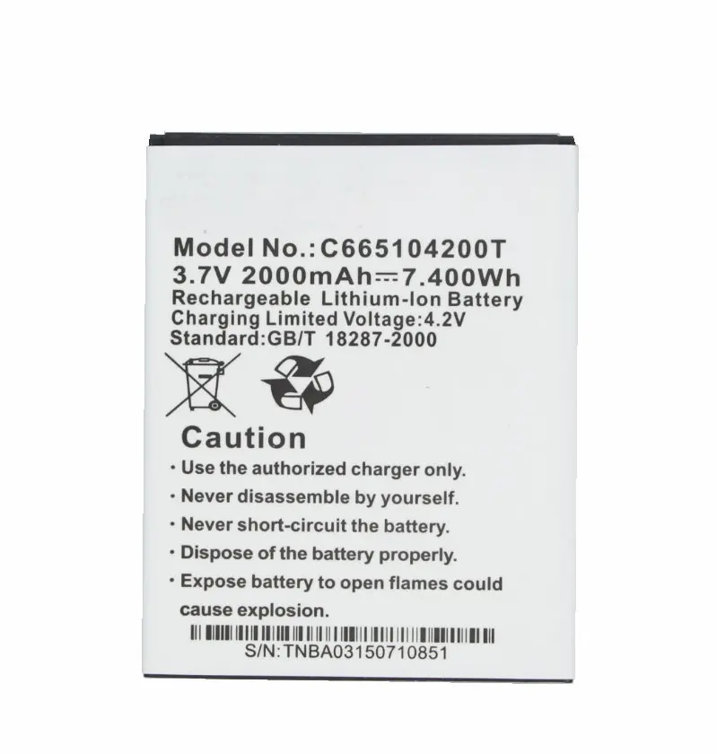 Ciszean 2x3 7 V 2000mAh Замена Батарея + Универсальный Зарядное устройство C665104200T сенсорная