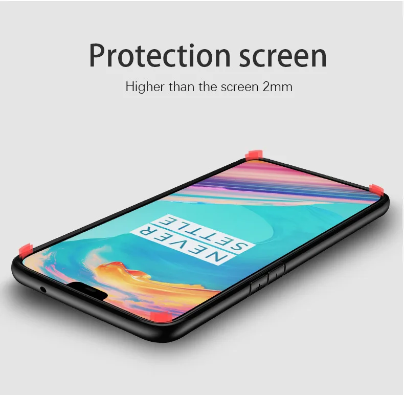 OnePlus 6T Case Cover Silicon Bumper + Plastic PC One Plus 6 A6000 Clear Shockproof Oneplus6T A6013 Protective Shield |