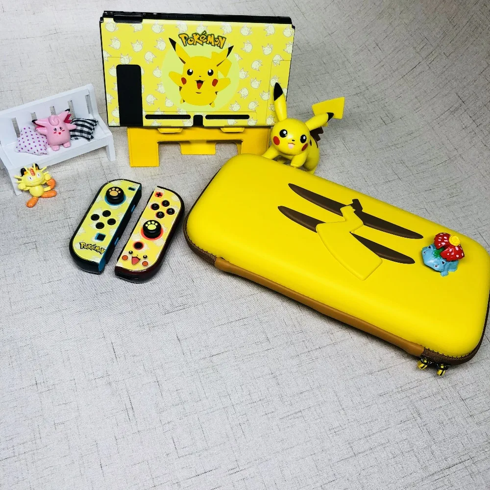 Жесткий Чехол для пульта Nintendo Switch NS Console Let's Go Pikachus чехол для хранения Pokemons Joy Con контроллер Thumsticks ручки