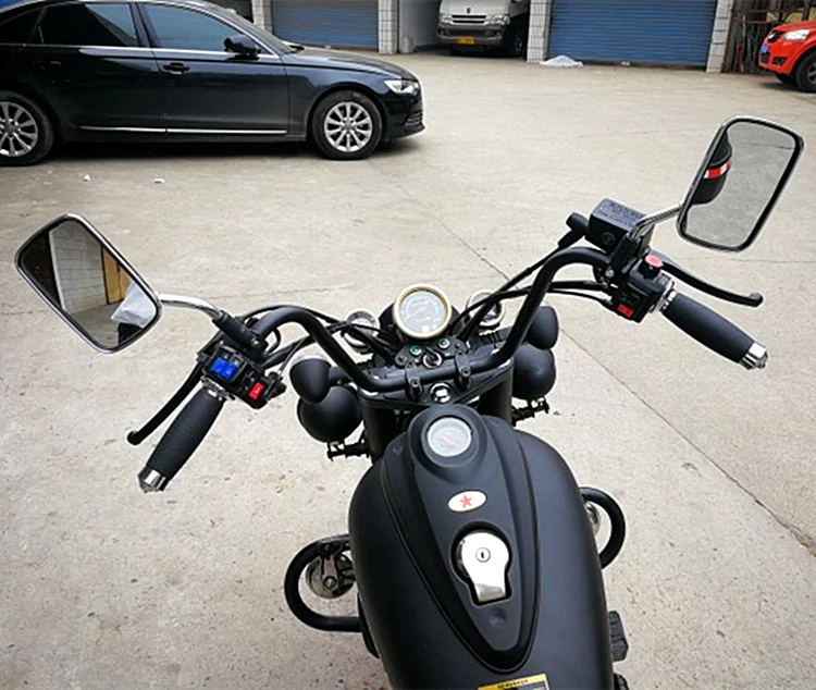 7/" 22 мм Универсальные мотоциклы велосипеды Cruve изгиб тяга Руль Кафе Гонщик Подходит для Honda Yamaha Harley Suzuki Triumph